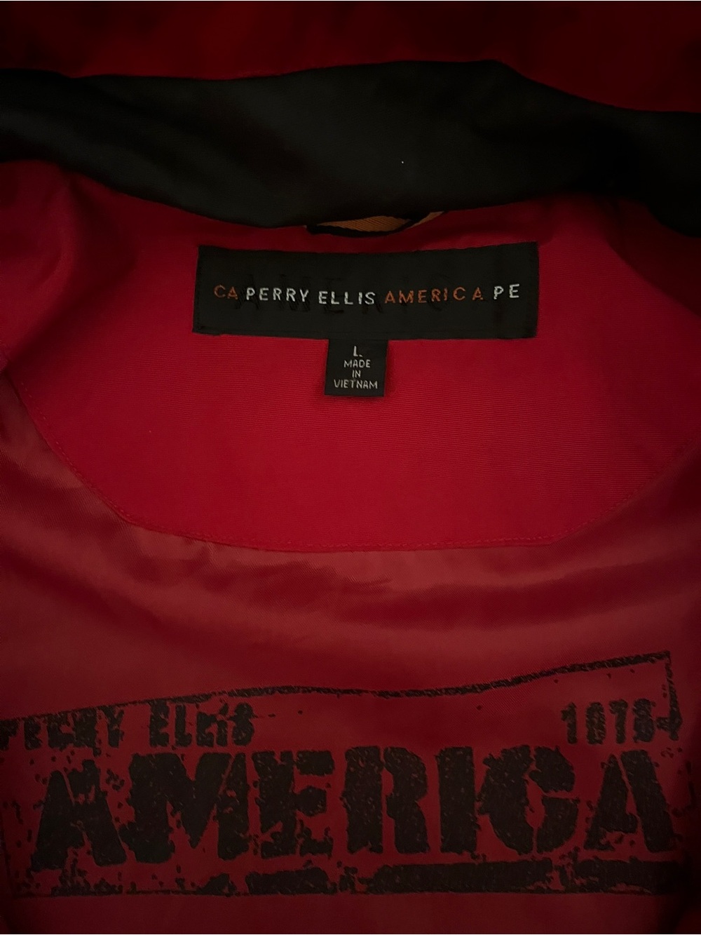 Perry Ellis Men's Black & Red Windbreaker Jacket - Picture 4 of 6